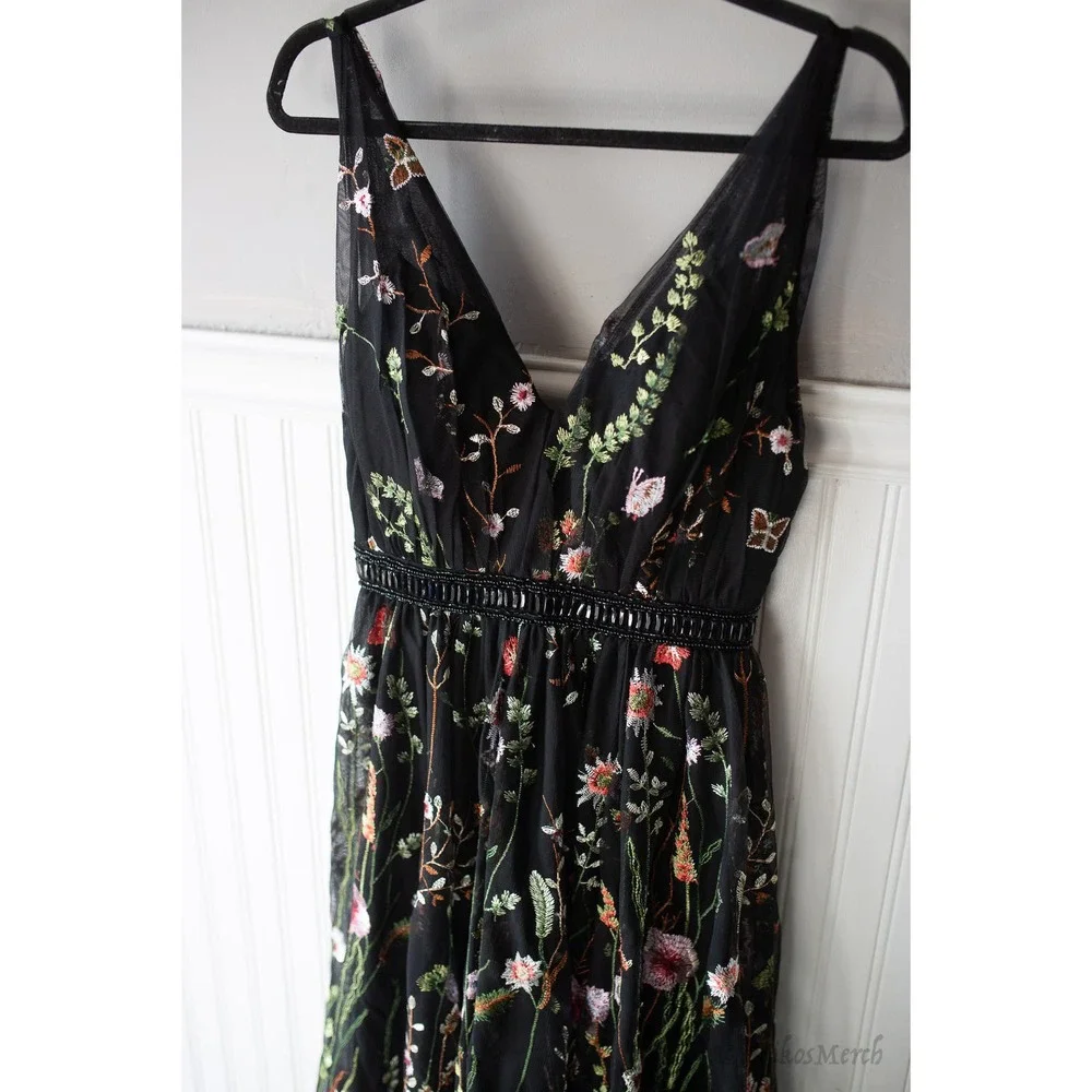 Mac Duggal V-NECK FLORAL MIDI DRESS 2 NEW_4